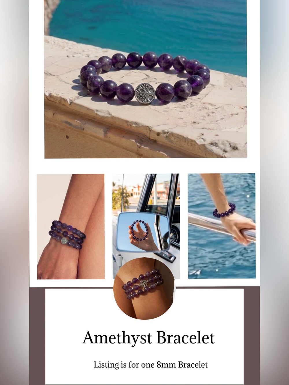8mm Amethyst Bracelet 💜